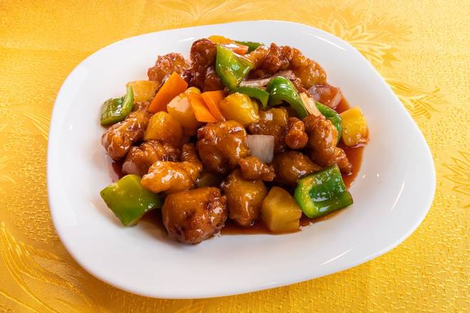 19.Sweet & Sour Chicken with  Pineapple (菠萝咕噜鸡)